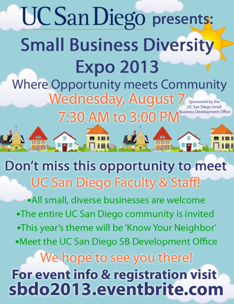 UC San Diego Small Business Diversity Expo 2013 Scheduled For August